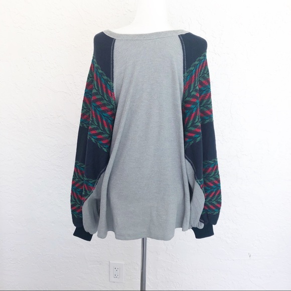 Free People Rainbow of Dreams Sourhwestern Sea Top - Picture 6 of 9